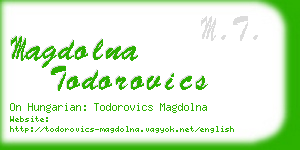 magdolna todorovics business card